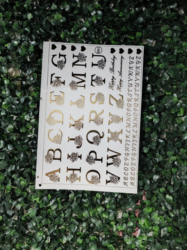 Big Alphabet embossed sticker