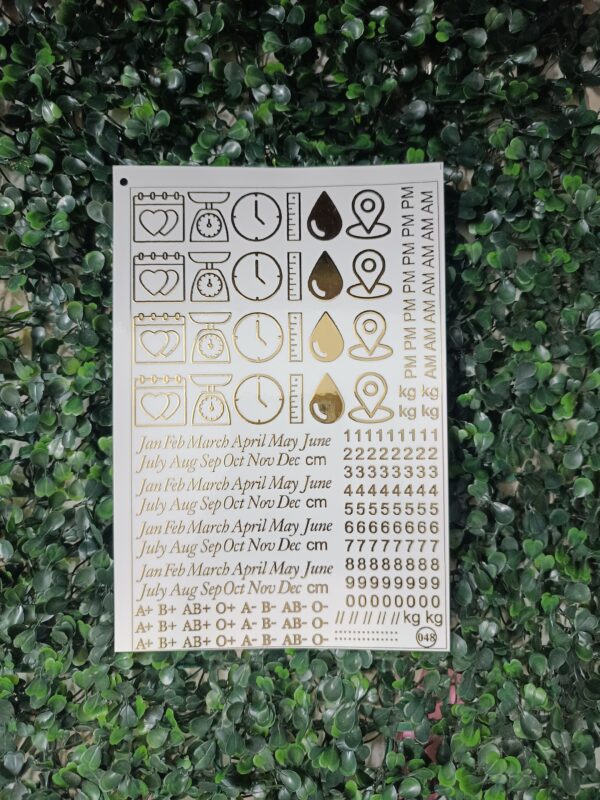 Baby details sticker