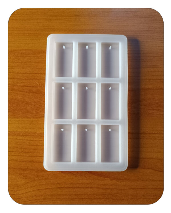 Multi cavity rectangle keychain